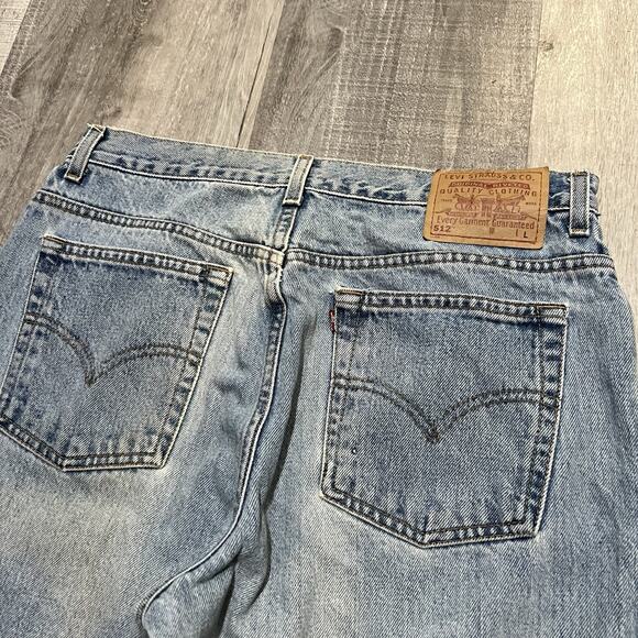 VTG Levis 512 Womens Faded Jeans 90s Slim Fit Straight Leg Denim Size 32x32 - Picture 4 of 6